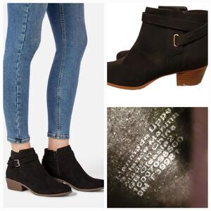 Giani Bernini Oleesia Suede Block Heels Ankle Boots Booties Size 9 Eu 42 F39981